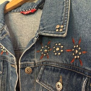 Vintage Asazy Embellished Jean Jacket EUC